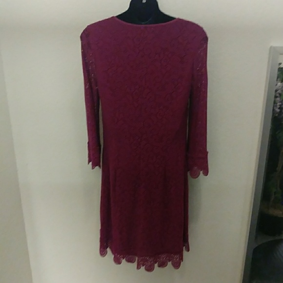 Laundry by Shelli Segal Raspberry Lace Dress - Picture 5 of 8